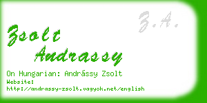 zsolt andrassy business card